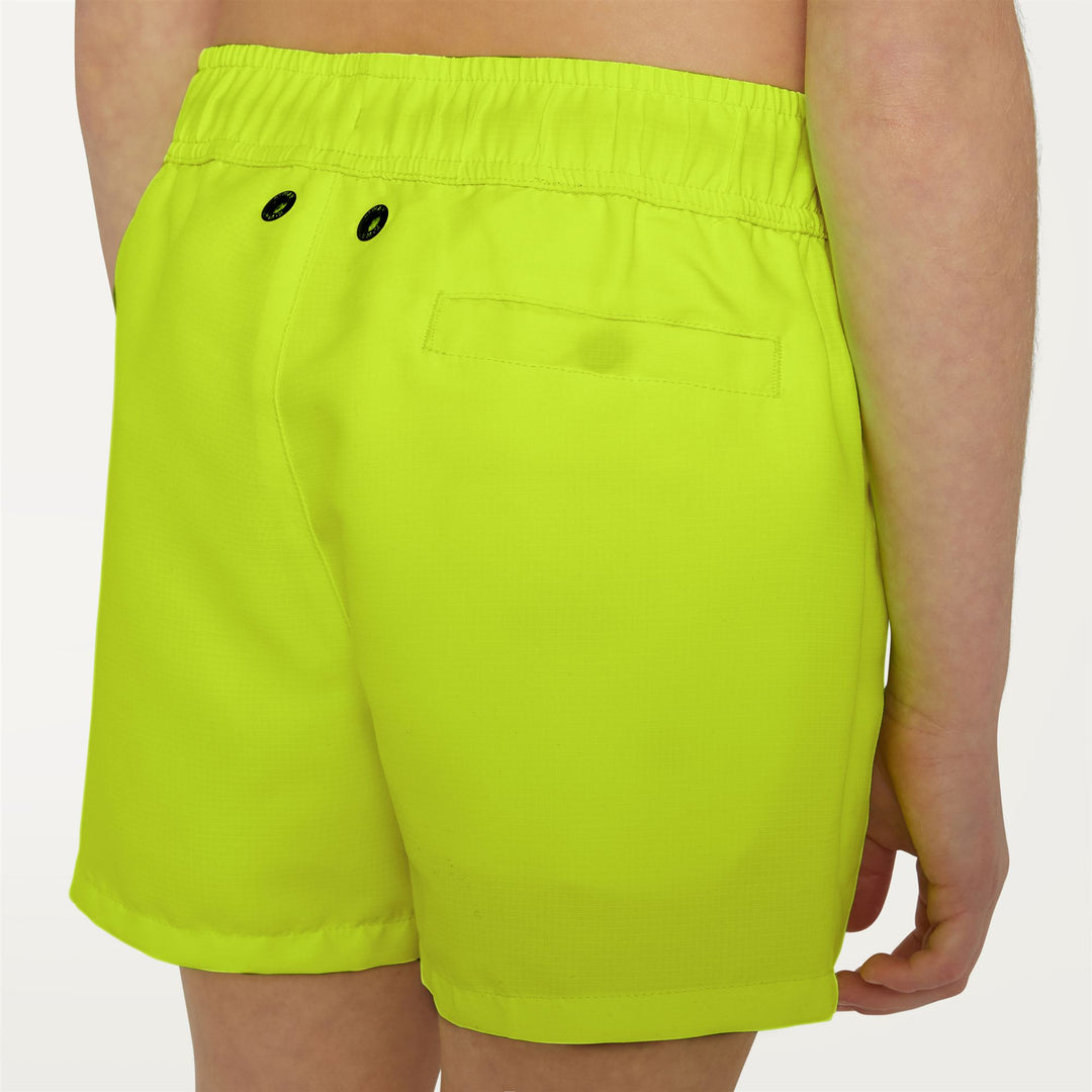 Bathing Suits Boy P. LE VRAI OLIVIER FLUO Swimming Trunk YELLOW SOLEIL Detail Double				