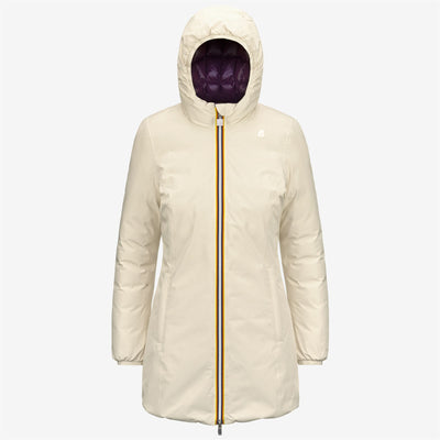 Jackets Woman DENISE STRETCH THERMO DOUBLE 3/4 Length BEIGE E-VIOLET P Photo (jpg Rgb)			