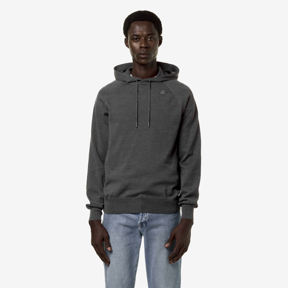 Grey Men's Merino Wool Pullover Knitwear for Warmth 02