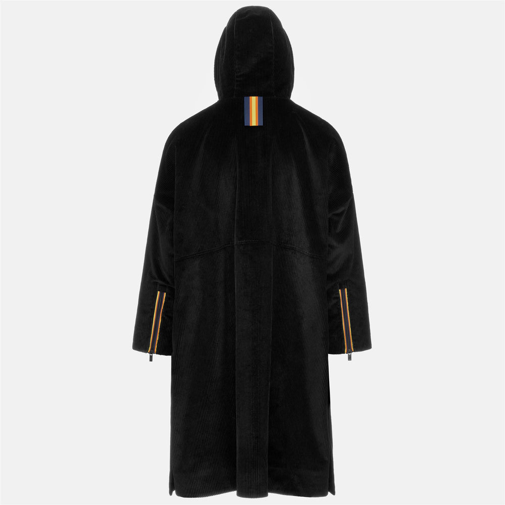 Jackets Unisex TERENCE VELLUTO PONCHO BLACK PURE Dressed Front (jpg Rgb)	
