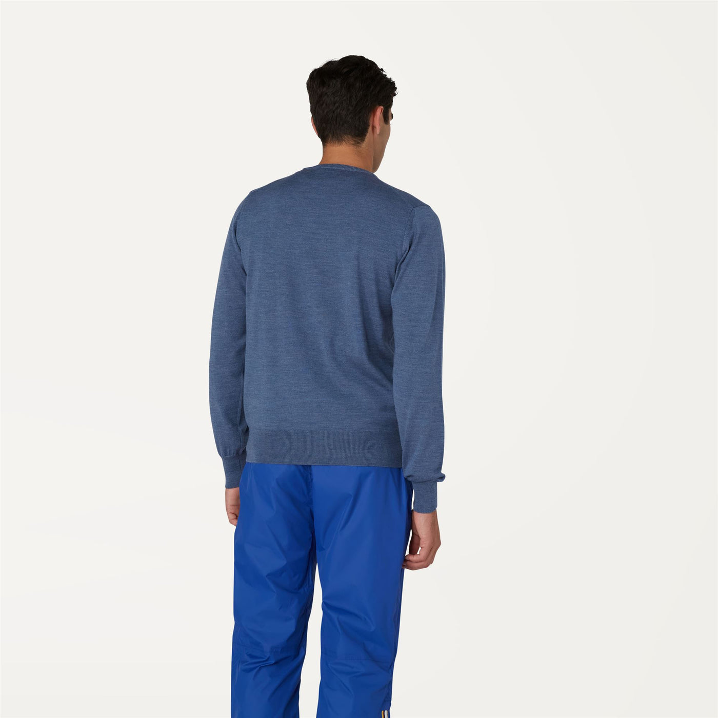 Knitwear Man SEBASTIEN MERINO Pull  Over BLUE INTENSE | kway Dressed Front Double		