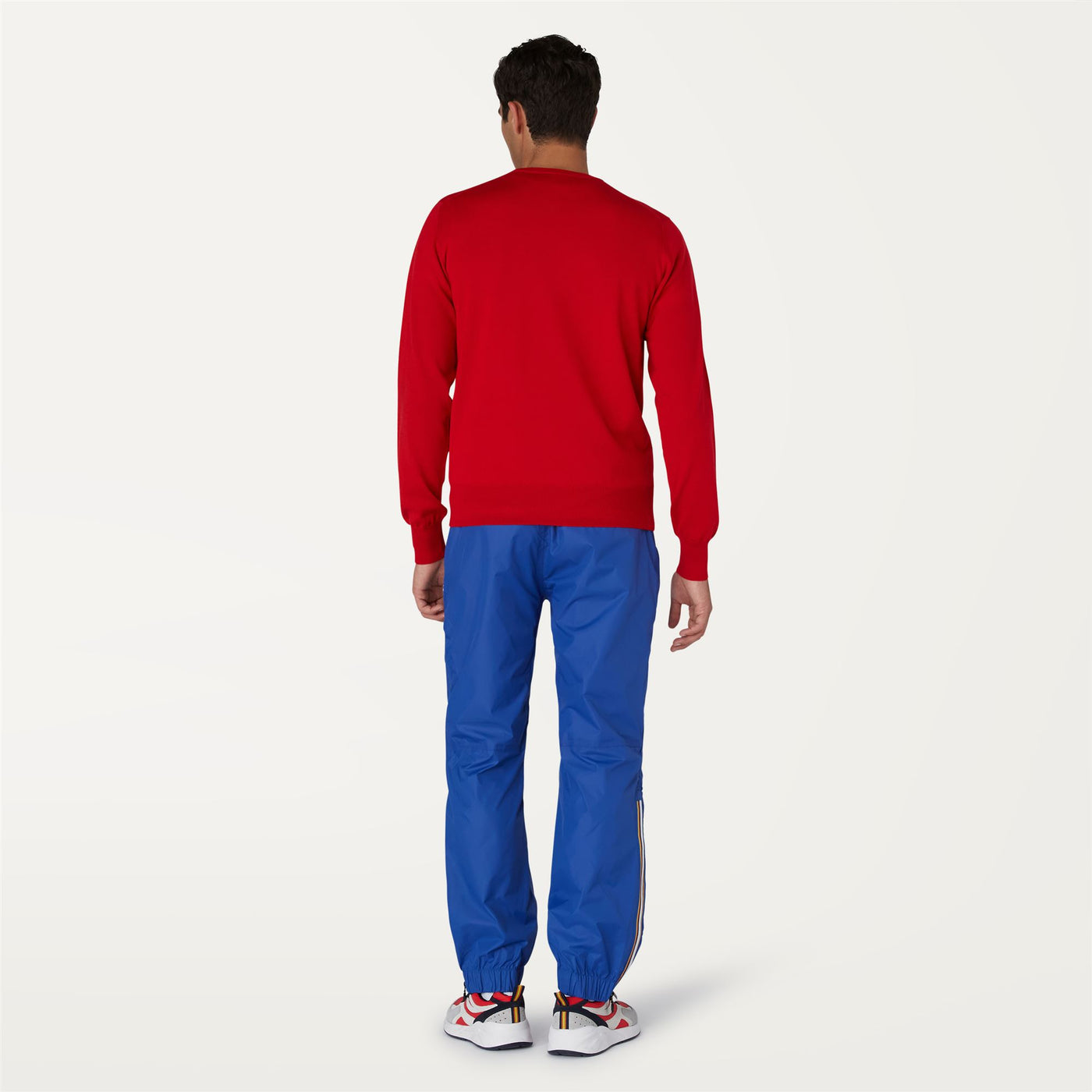 Knitwear Man SEBASTIEN MERINO Pull  Over RED Dressed Front Double		