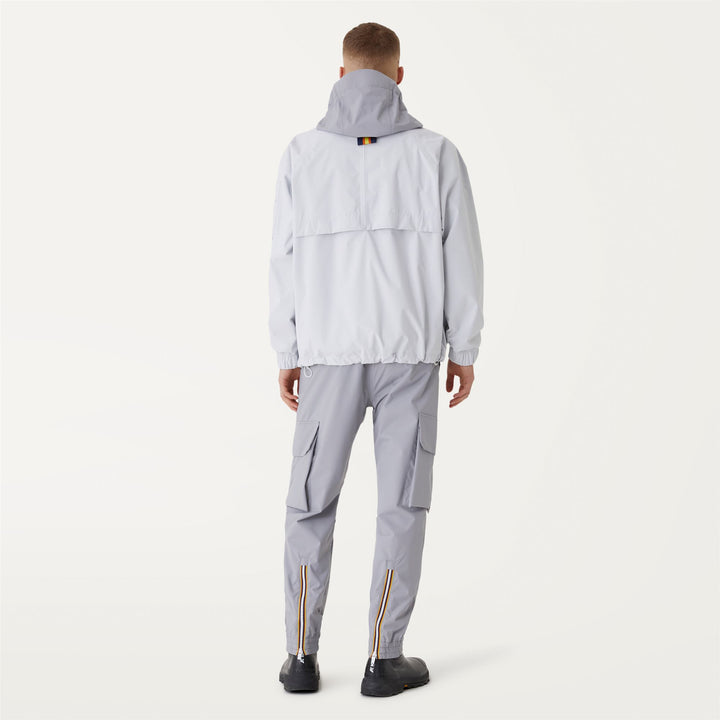 Jackets Unisex CLAUDEL 2.1 AMIABLE SILVER Mid WHITE - GREY Dressed Back (jpg Rgb)		