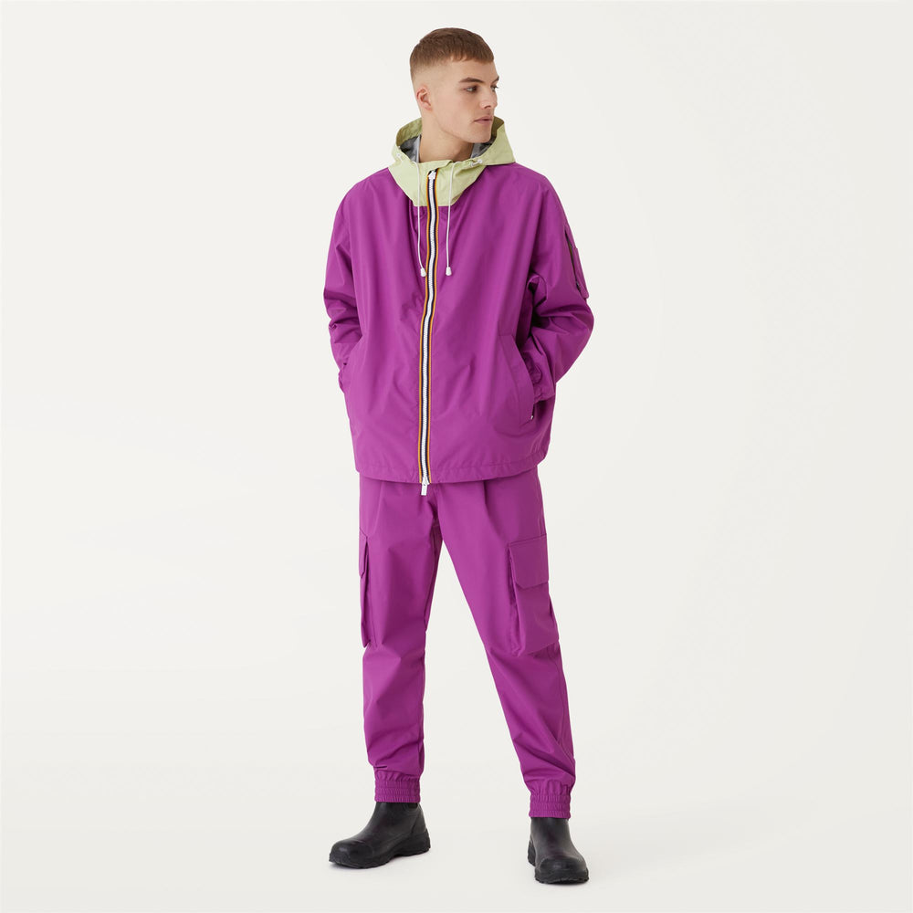 Jackets Unisex CLAUDEL 2.1 AMIABLE SILVER Mid VIOLET - YELLOW Dressed Front (jpg Rgb)	