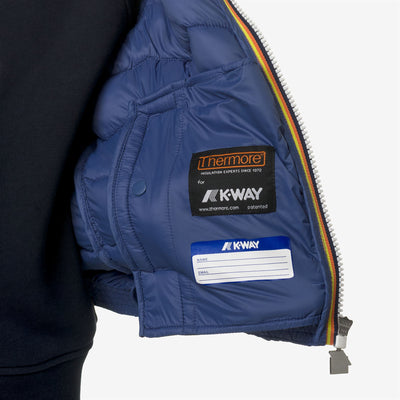 Jackets Boy P. VALEN QUILTED WARM Vest BLUE FIORD Detail Double				