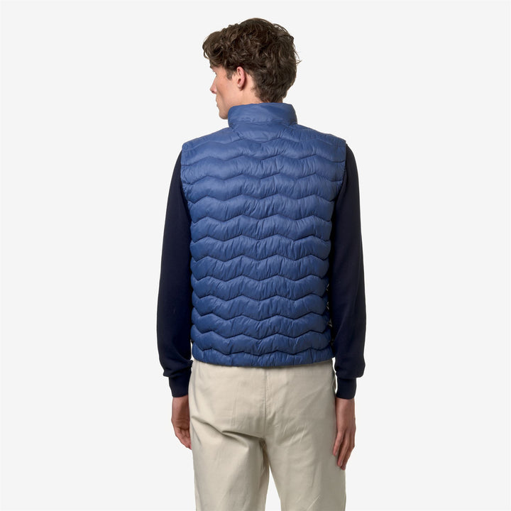 Jackets Man VALEN QUILTED WARM Vest BLUE FIORD Dressed Front Double		