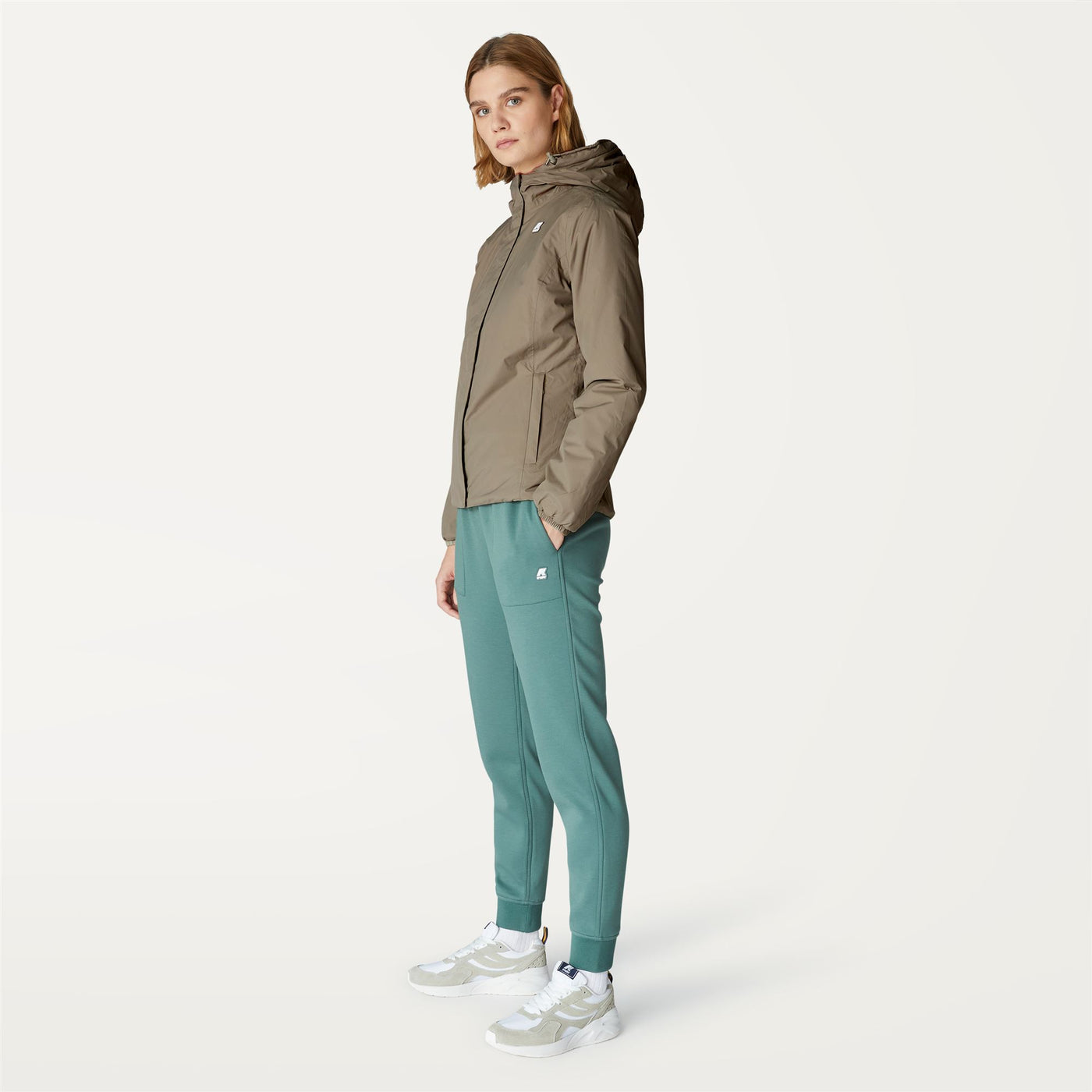 Jackets Woman LILY MICRO RIPSTOP MARMOTTA Short BEIGE TAUPE - GREY Detail (jpg Rgb)			
