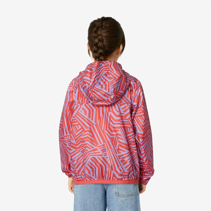 Jackets Kid unisex P. LE VRAI 3.0 CLAUDE GRAPHIC Mid OPTICAL VIOLET RED Dressed Front Double		