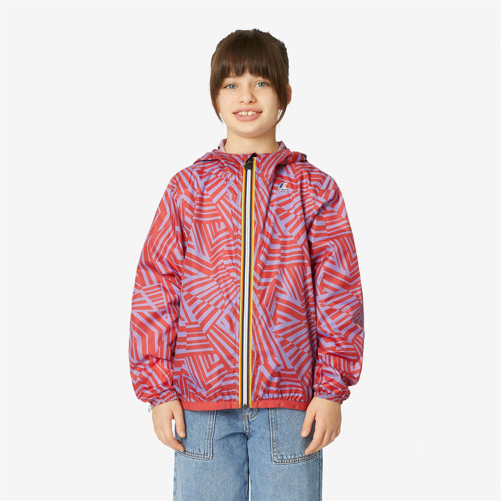 Jackets Kid unisex P. LE VRAI 3.0 CLAUDE GRAPHIC Mid OPTICAL VIOLET RED Dressed Back (jpg Rgb)		