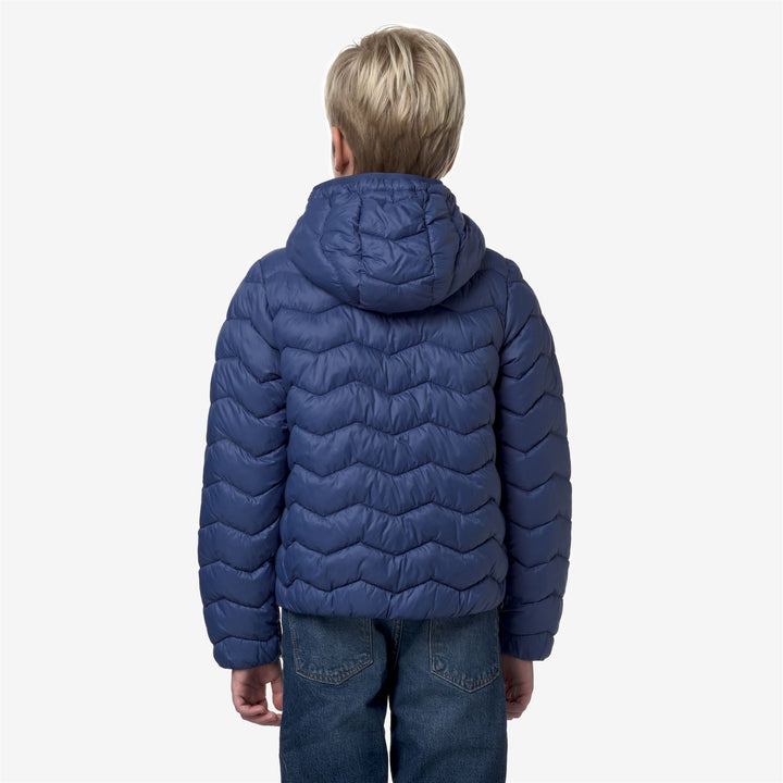 Jackets Boy P. JACK QUILTED WARM Short BLUE FIORD Dressed Front Double		