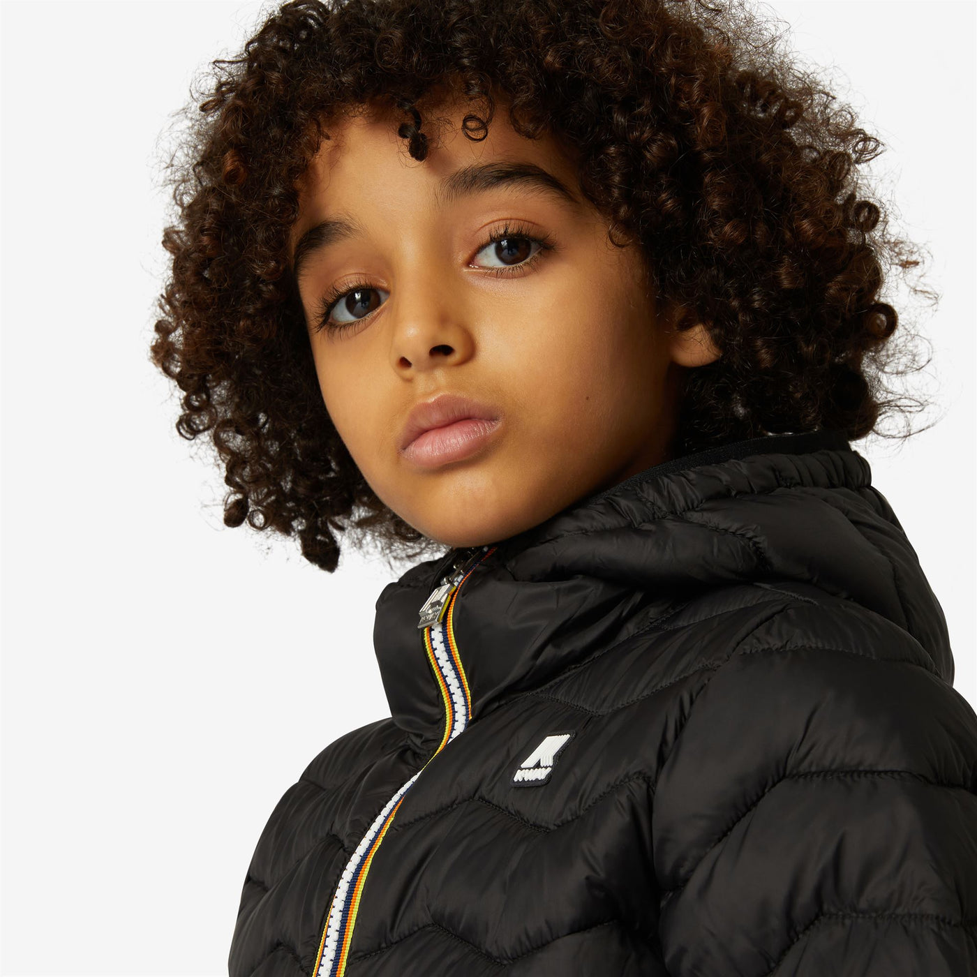 Jackets Boy P. JACK QUILTED WARM Short BLACK PURE Detail Double				