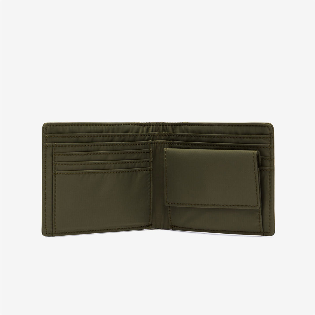 Small Accessories Unisex LESCHELLE Wallet GREEN BLACKISH Dressed Side (jpg Rgb)		