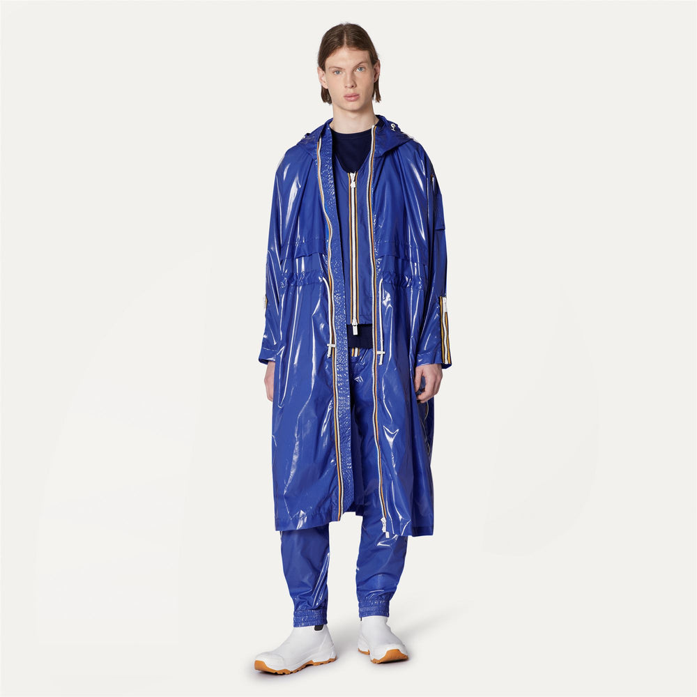 Royal Blue Unisex Long Ripstop City Jacket with Adjustable Fit 02