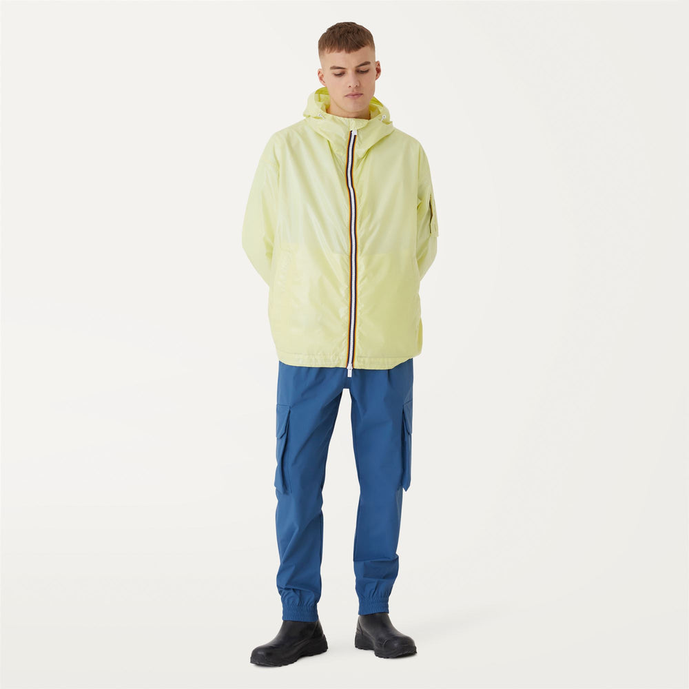 Jackets Unisex CLAUDEL LIGHT GLASS RIPSTOP Mid YELLOW Dressed Front (jpg Rgb)	