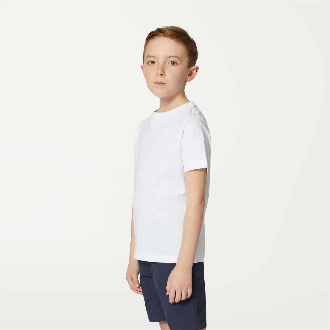 T-ShirtsTop Boy P. EDWING ROUND SLEEVES THREE PACK T-Shirt WHITE - ORANGE RUST - BLUE ULTRAMARINE Detail (jpg Rgb)			