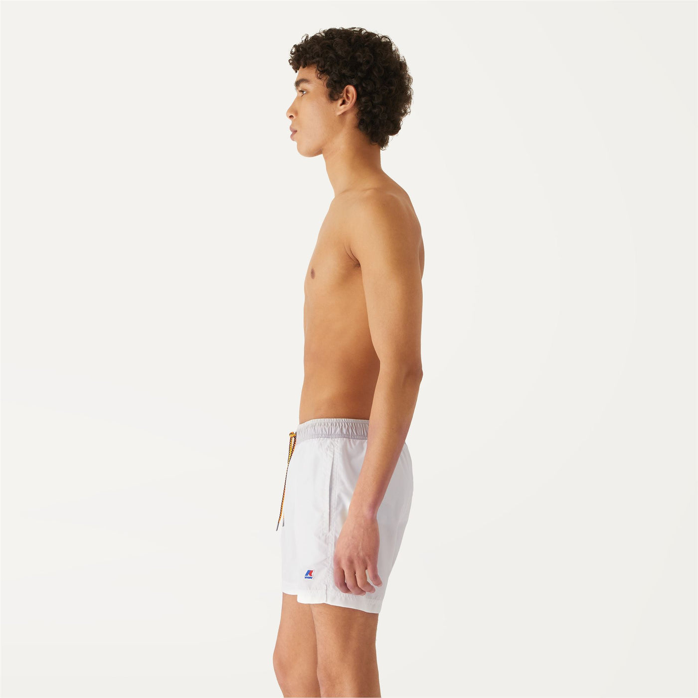 Bathing Suits Man HAZEL BICOLOR Swimming Trunk WHITE - GREY MD Detail (jpg Rgb)			