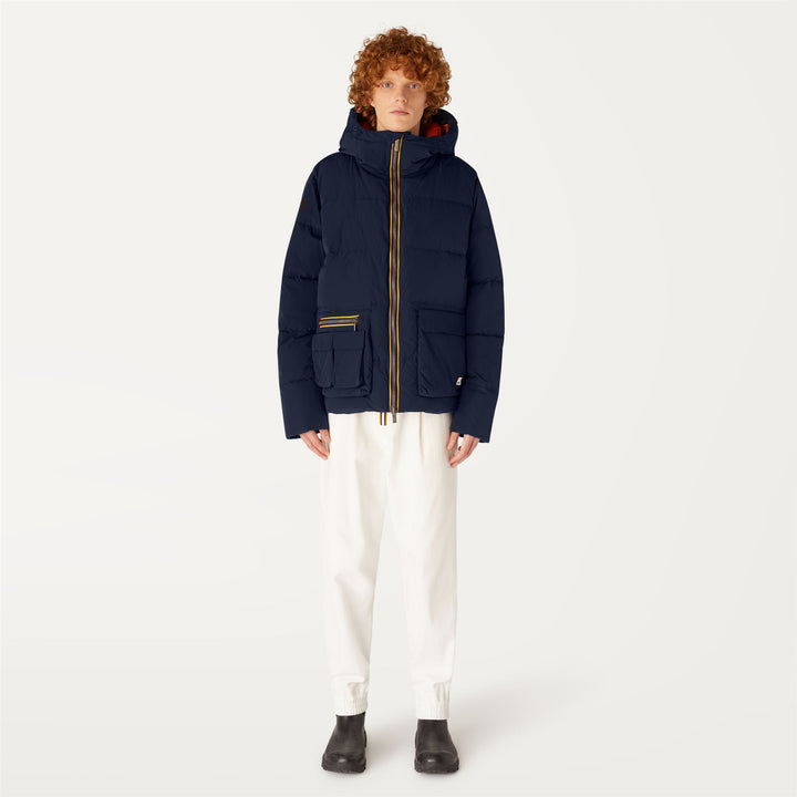 Giacca Corto Imbottita Uomo Urban Blu con Maxi Tasche 3