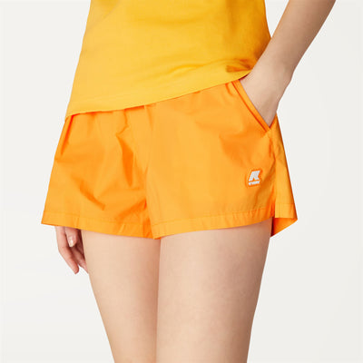 Shorts Woman MARCELLA NY STRETCH CHINO ORANGE SAFFRON Detail Double				