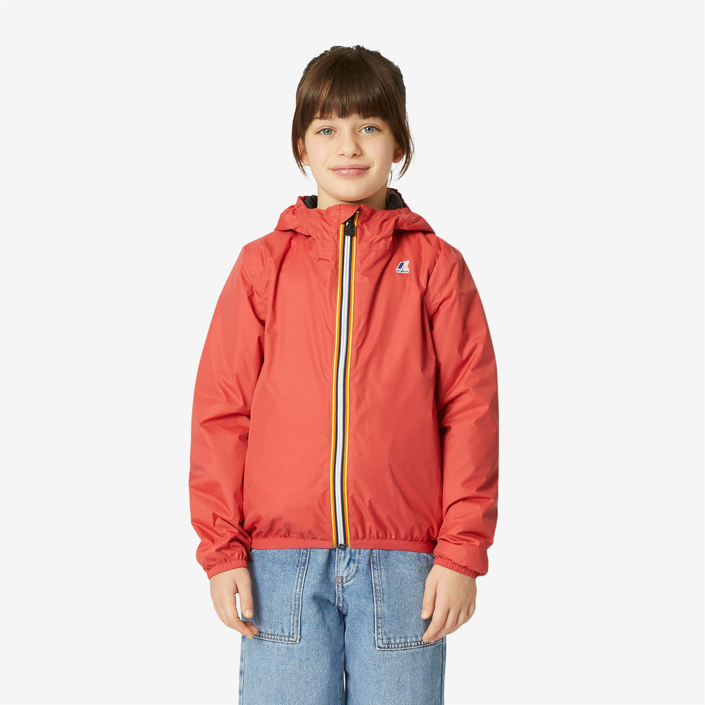 Jackets Kid unisex P. LE VRAI 3.0 CLAUDE WARM Mid RED JASPER Dressed Back (jpg Rgb)		