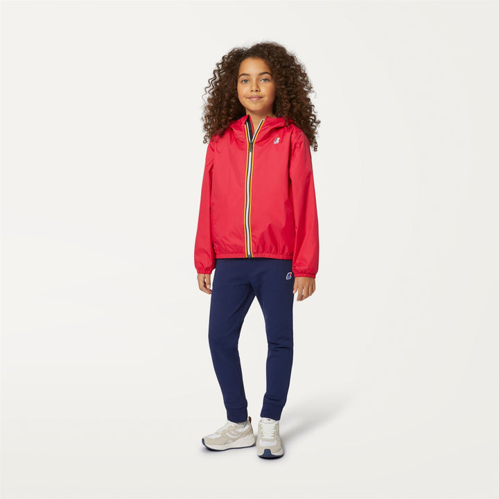 Jackets Kid unisex P. LE VRAI 3.0 CLAUDE WARM Mid RED BERRY Dressed Back (jpg Rgb)		