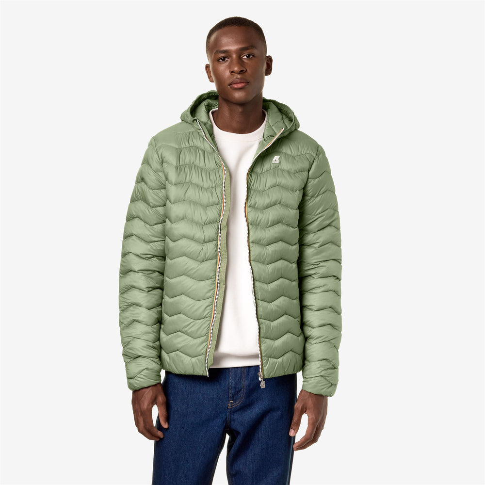 Sage green Men's Eco-Friendly Quilted City Jacket 02