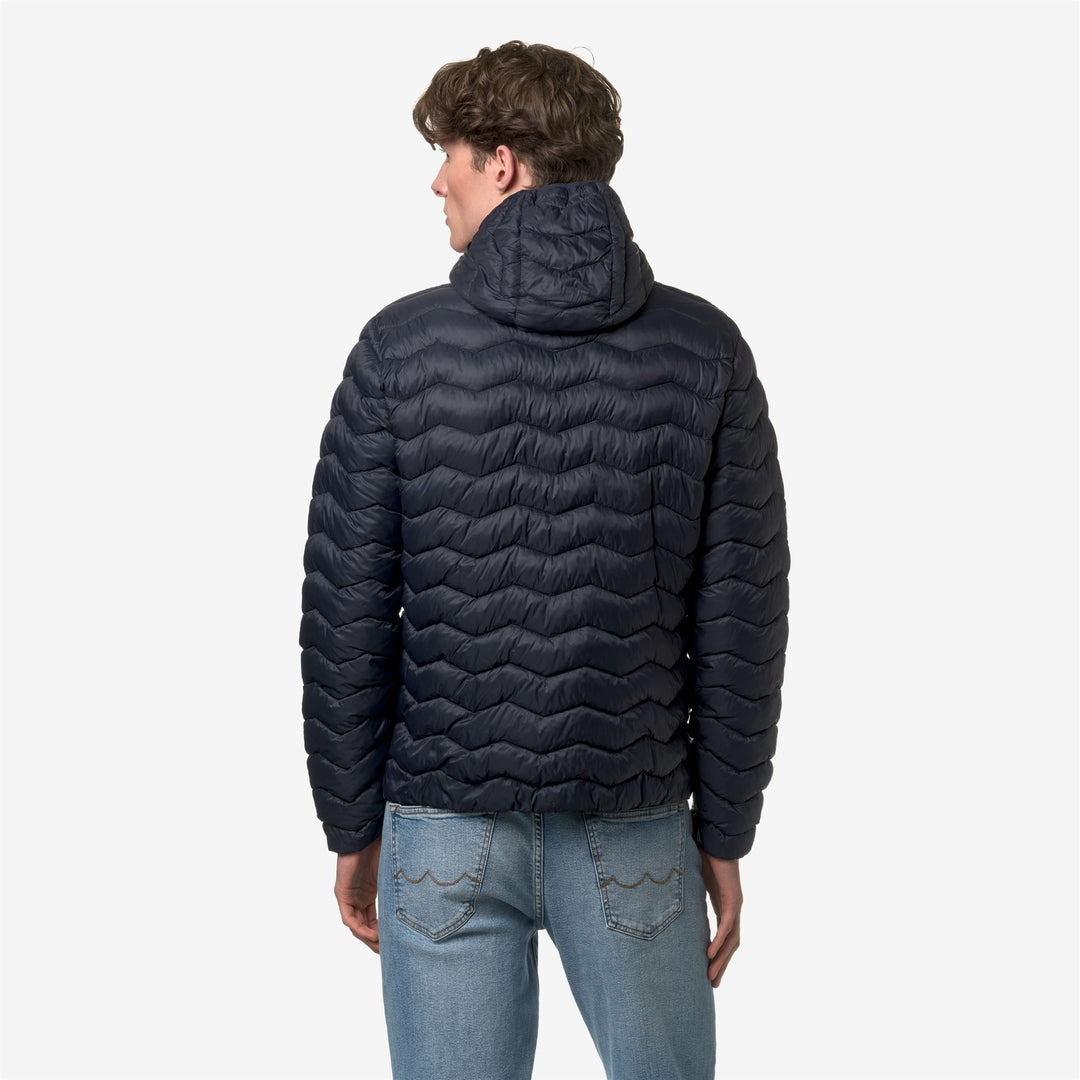 Jackets Man JACK QUILTED WARM Short BLUE DEPTH Dressed Front Double		