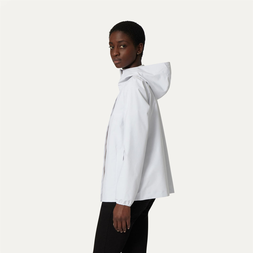 Jackets Woman MARGUERITE STRETCH DOT Mid WHITE Detail (jpg Rgb)			