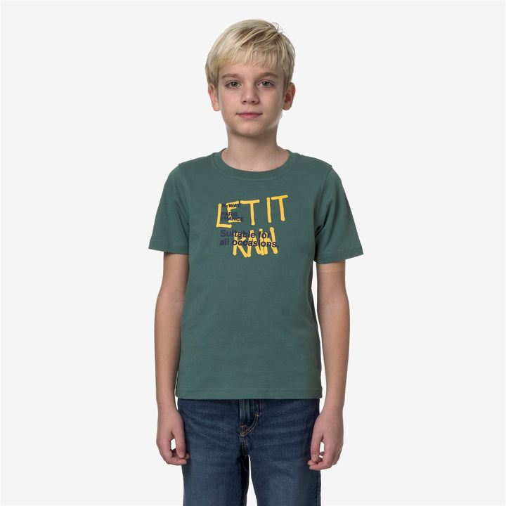 T-ShirtsTop Boy P. ODOM LET IT RAIN T-Shirt GREEN PALM Dressed Back (jpg Rgb)		