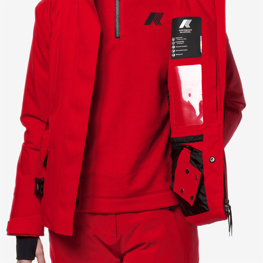Red Women's Ski Jacket with Waterproof and Insulating Features 02