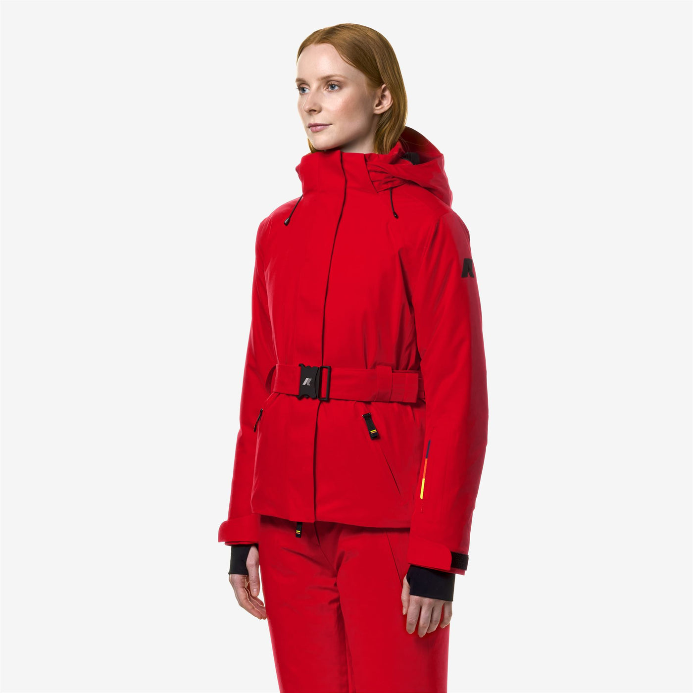 Jackets Woman CHEVRIL MICRO TWILL 2 LAYERS Mid RED Detail (jpg Rgb)			
