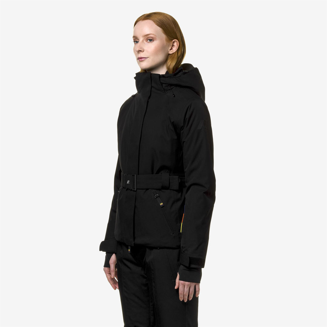 Jackets Woman CHEVRIL MICRO TWILL 2 LAYERS Mid BLACK PURE Detail (jpg Rgb)			