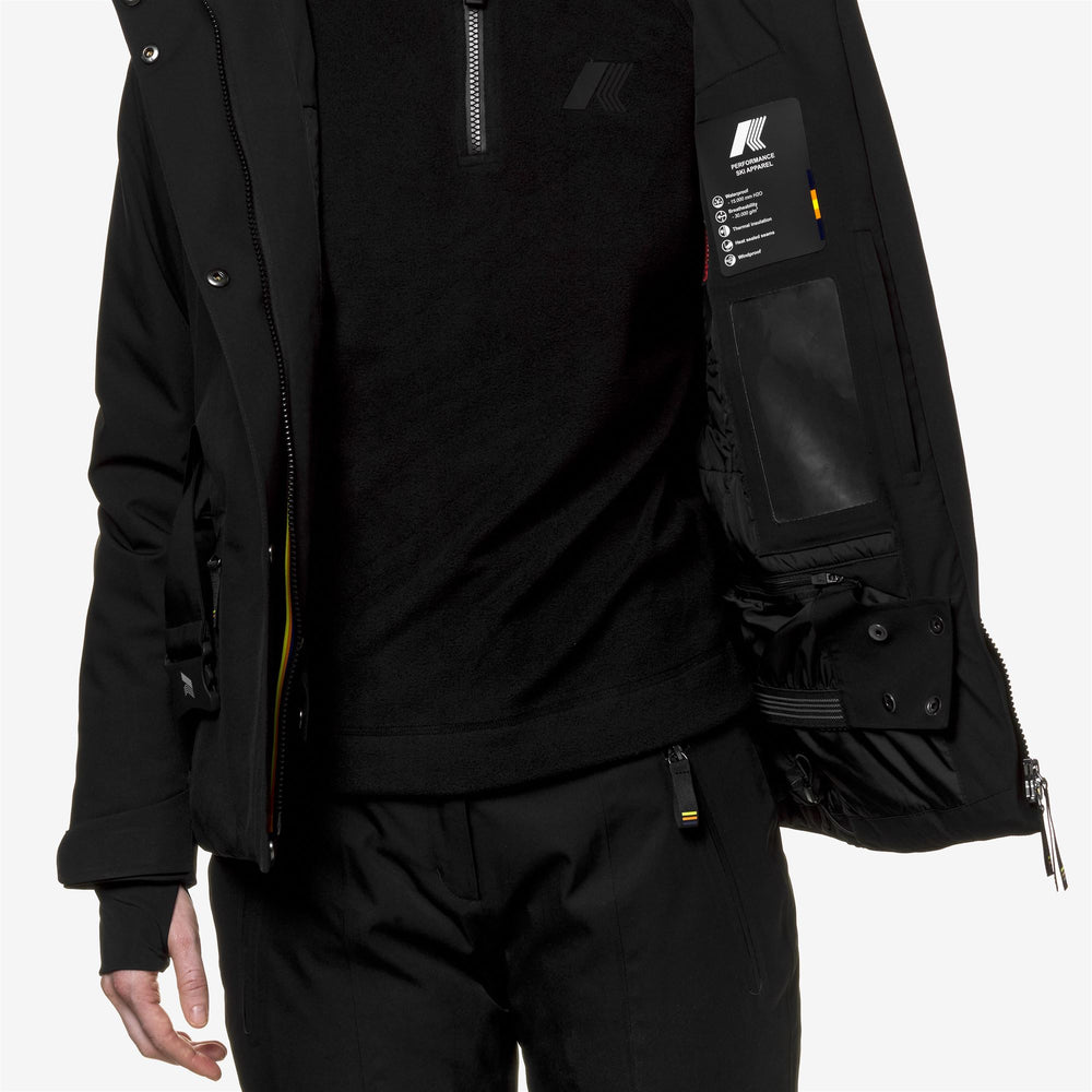 Black Grey Women's Ski Jacket with Waterproof and Insulation Features 02