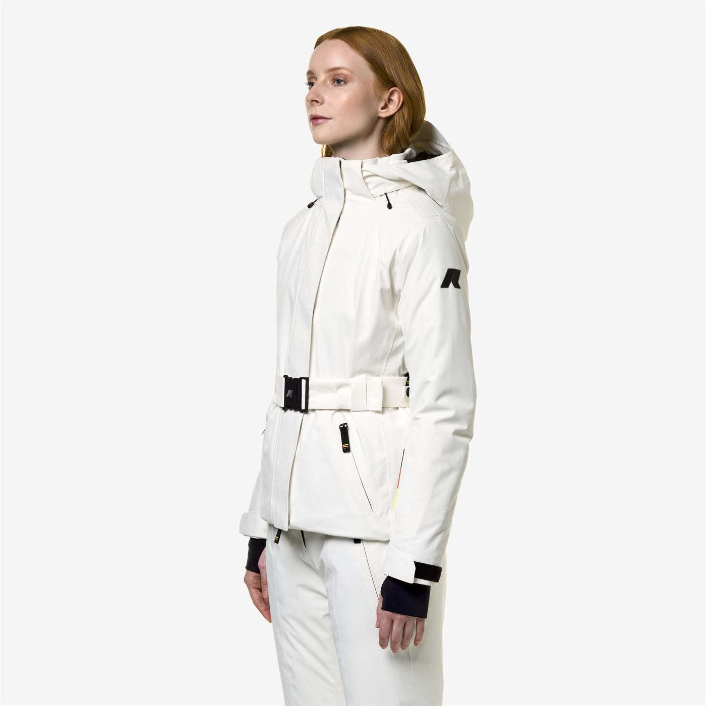 Jackets Woman CHEVRIL MICRO TWILL 2 LAYERS Mid WHITE GARDENIA Detail (jpg Rgb)			