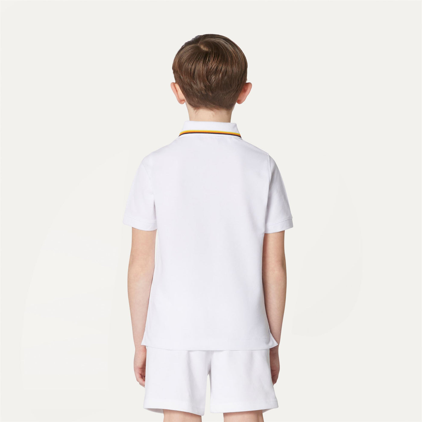 Polo Shirts Boy P. JUDE STRIPES Polo WHITE Dressed Front Double		