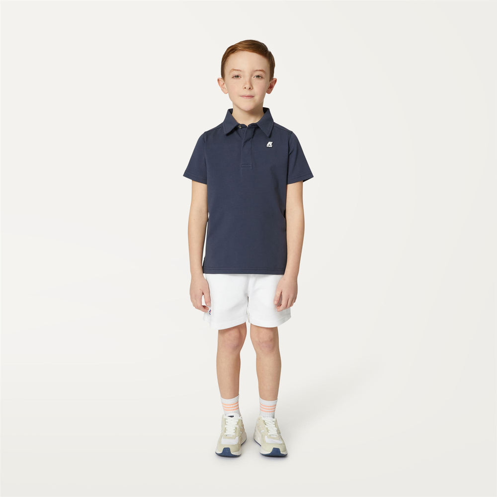 Blue Boy's Stretch Cotton Polo Shirt for City Wear 02