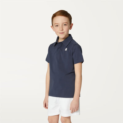 Polo Shirts Boy P. VINCELLE Polo BLUE DEPTH Detail (jpg Rgb)			
