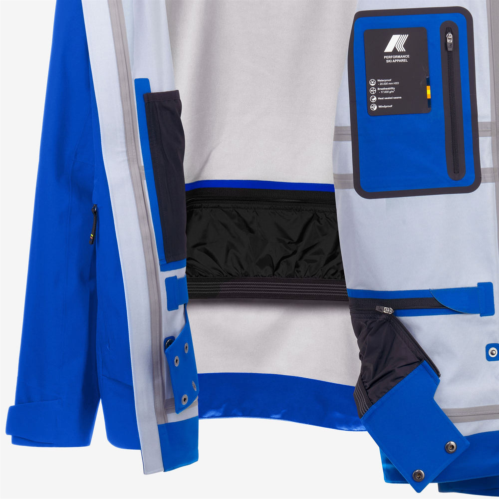 Royal blue Men's Waterproof Ski Jacket with Functional Pockets 02