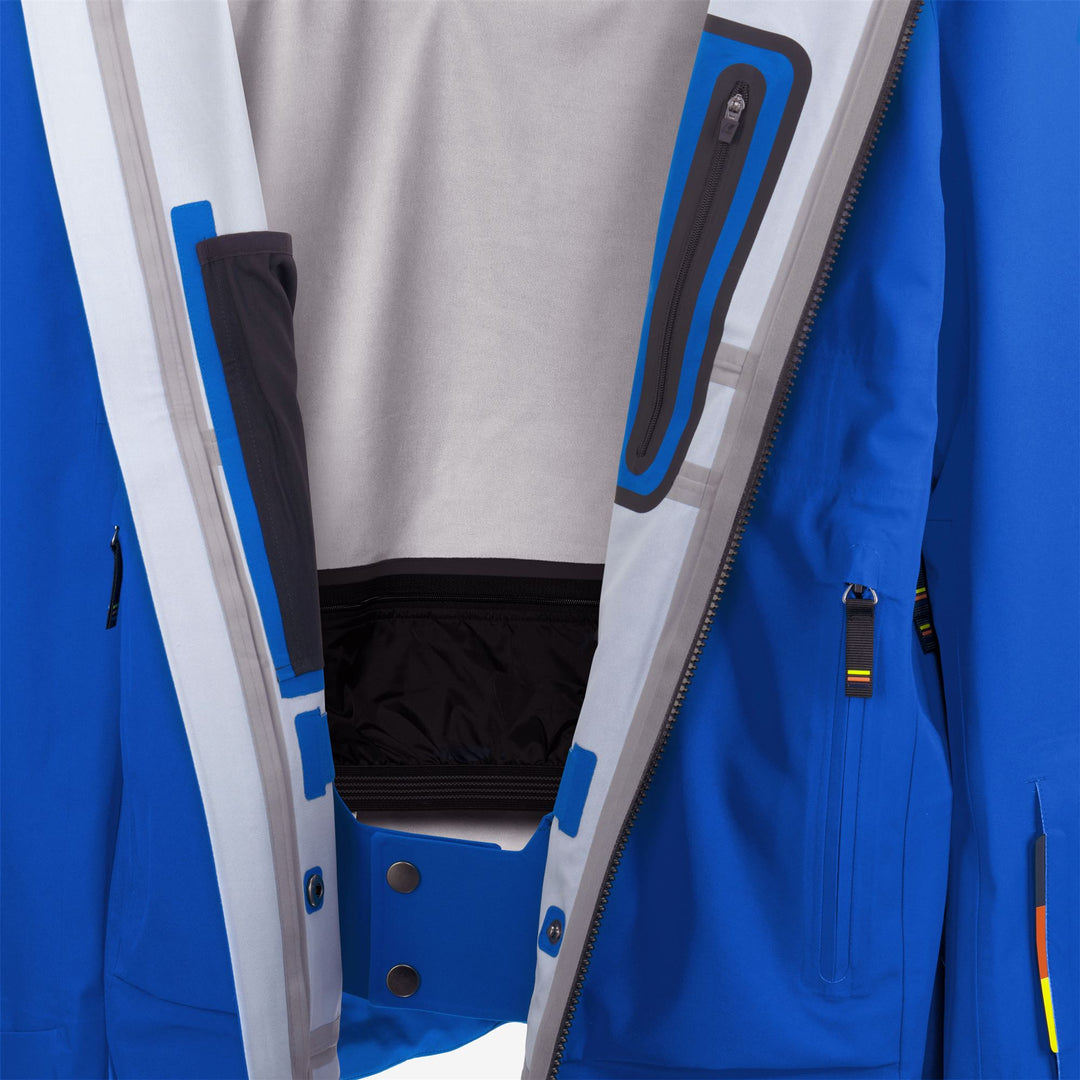 Jackets Man BOZEL 3 LAYERS - SHELL JACKET Mid BLUE ROYAL MARINE Dressed Side (jpg Rgb)		