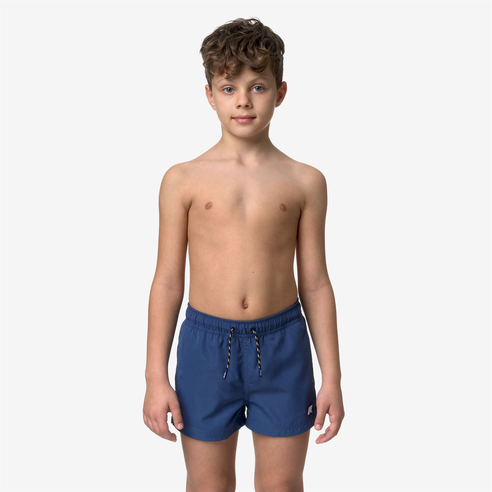 Blue Boy's Quick-Dry Swimming Trunks with Pockets 02