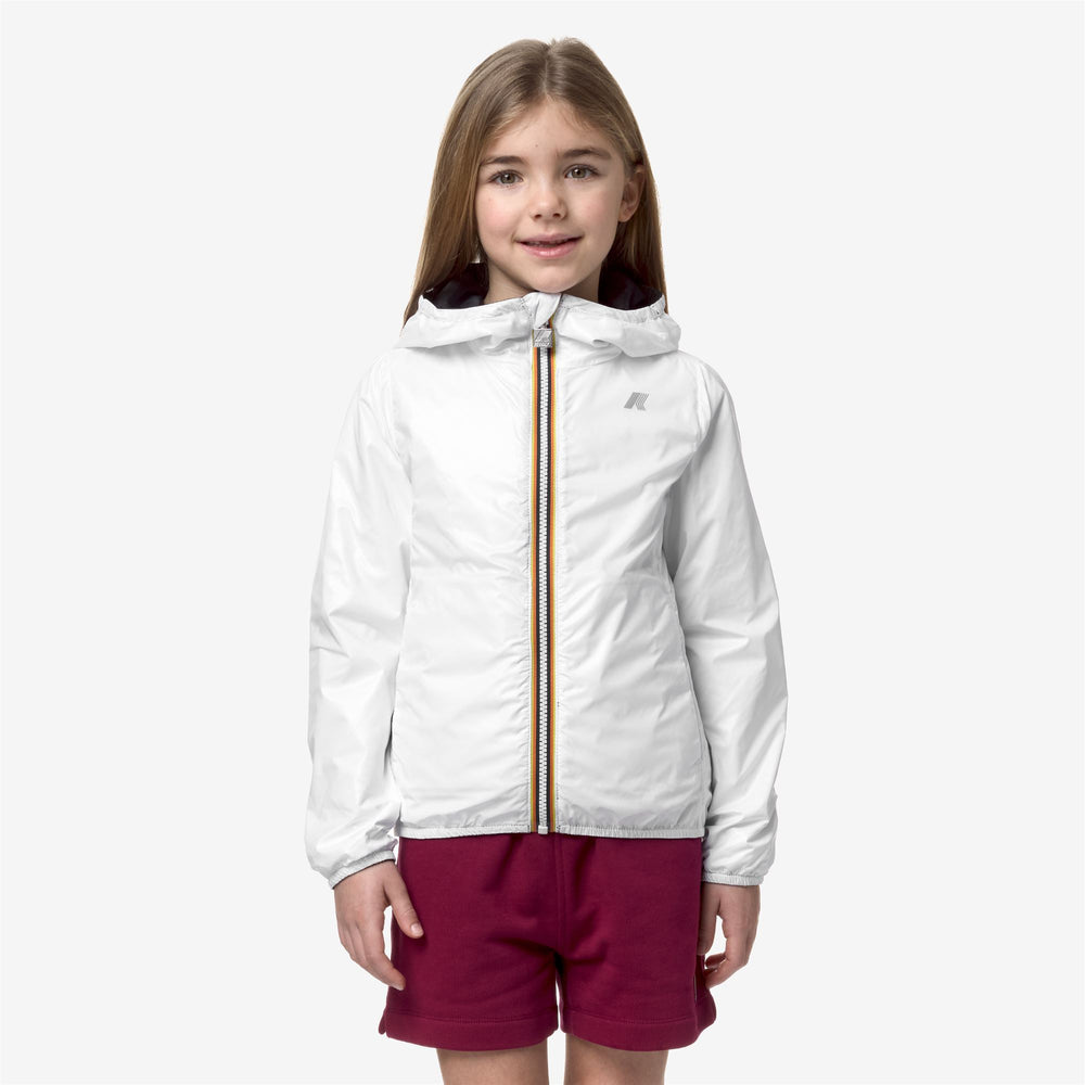 Black Grey Girls' Reversible Packable Jacket for Variable Weather 02