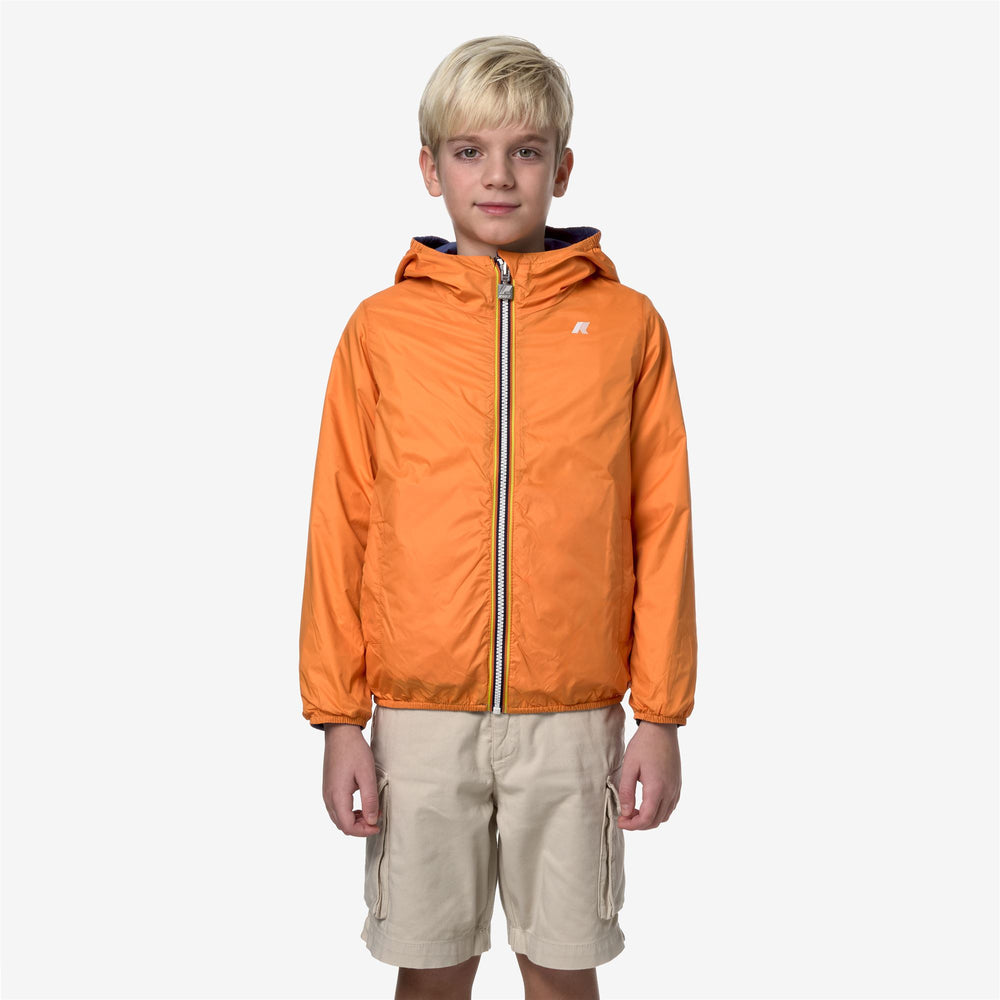 Blue Orange Boys' Reversible Packable Jacket for Variable Weather 02