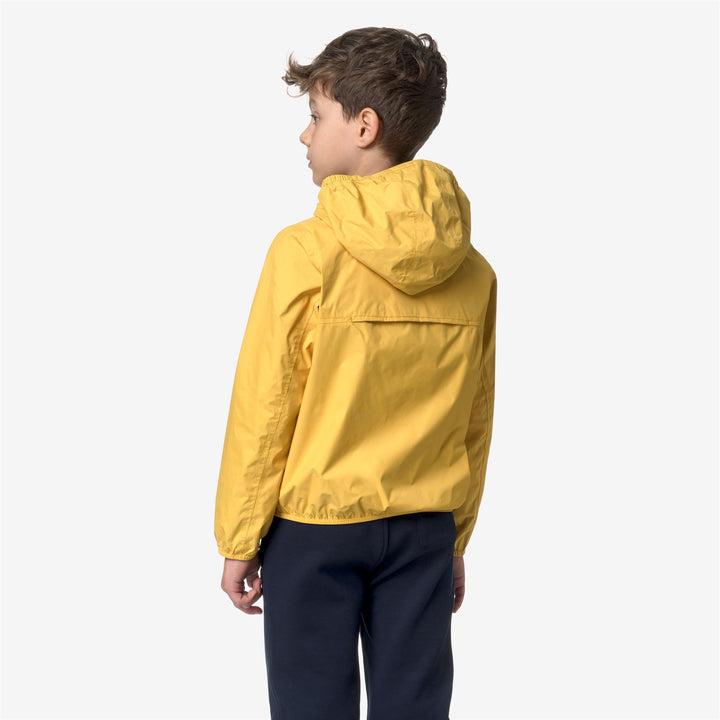 Jackets Boy P. JAKE PLUS.2 DOUBLE Short YELLOW MIMOSA - BLUE DEPTH Dressed Front Double		