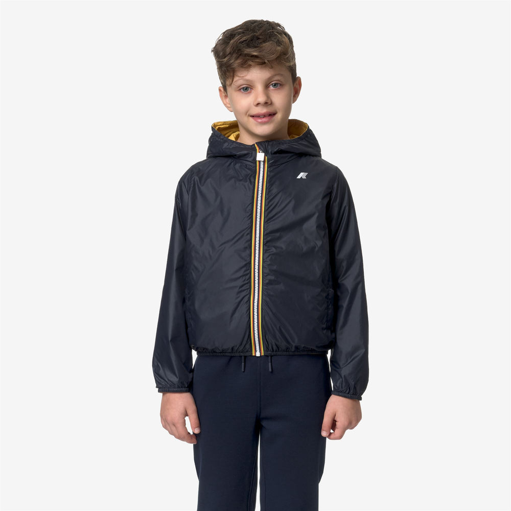 Yellow Blue Boy's Reversible Packable Jacket for Variable Weather 02