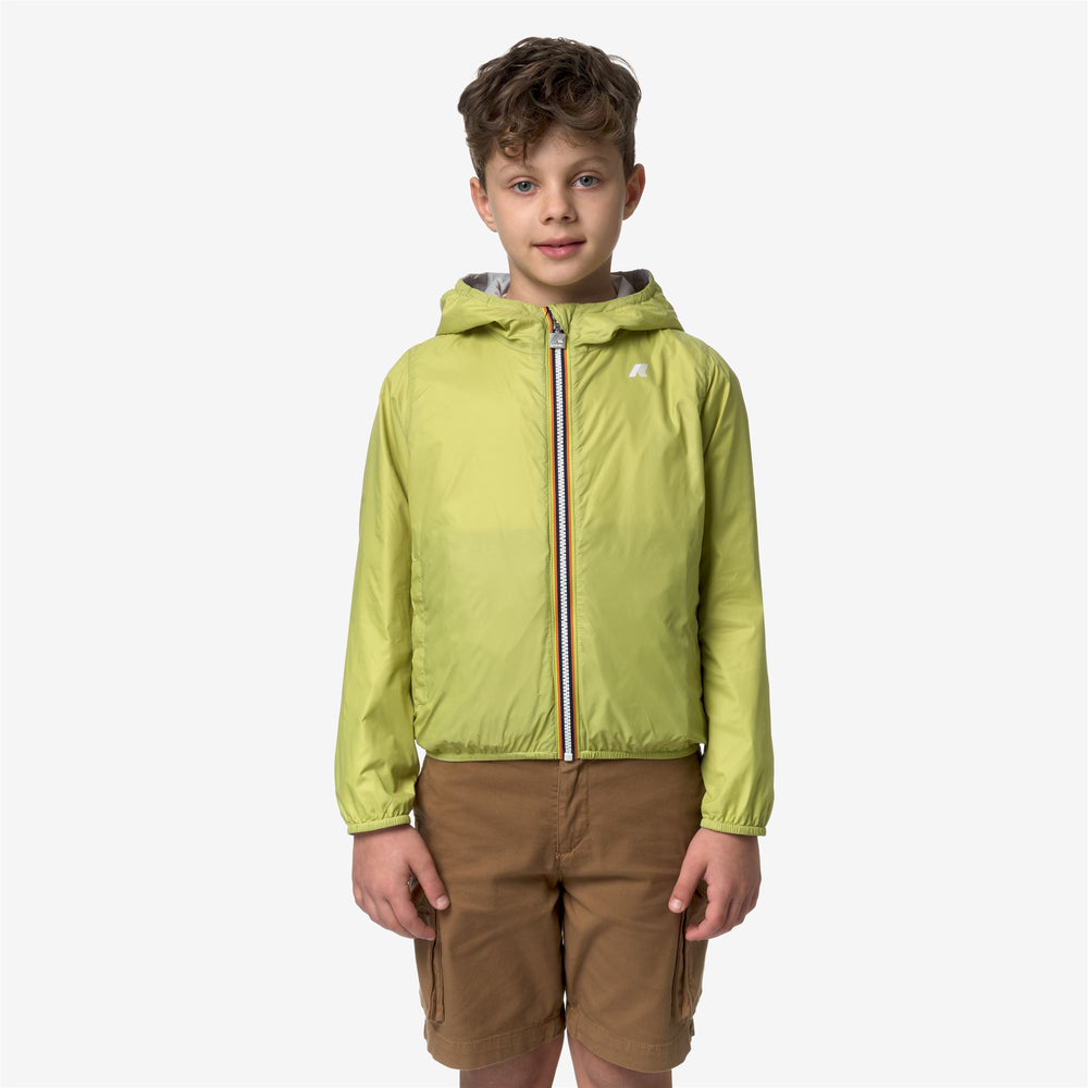 Grey Green Boys' Reversible Packable Jacket for Variable Weather 02
