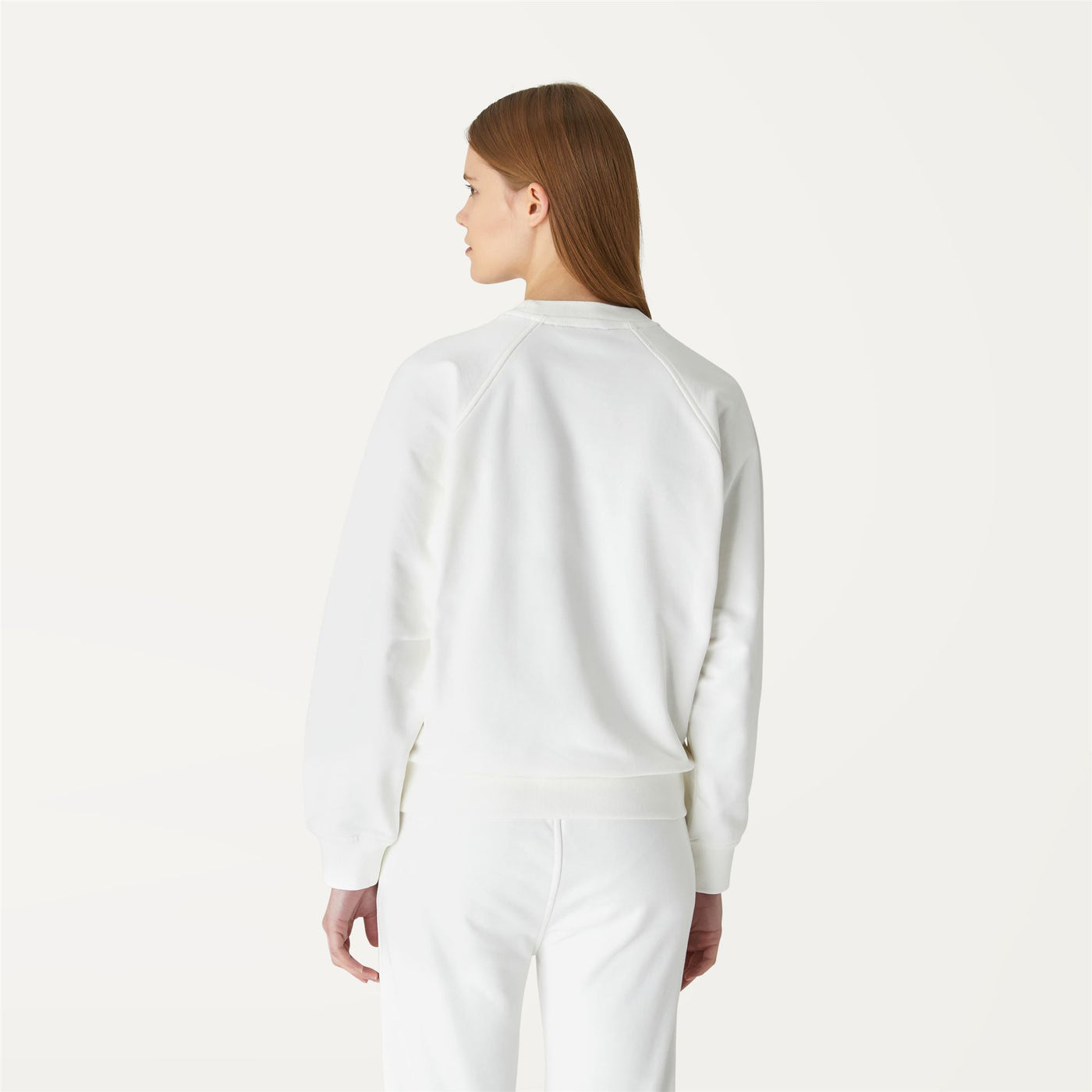 Fleece Woman ALEXANDRINE Jumper WHITE Dressed Front Double		