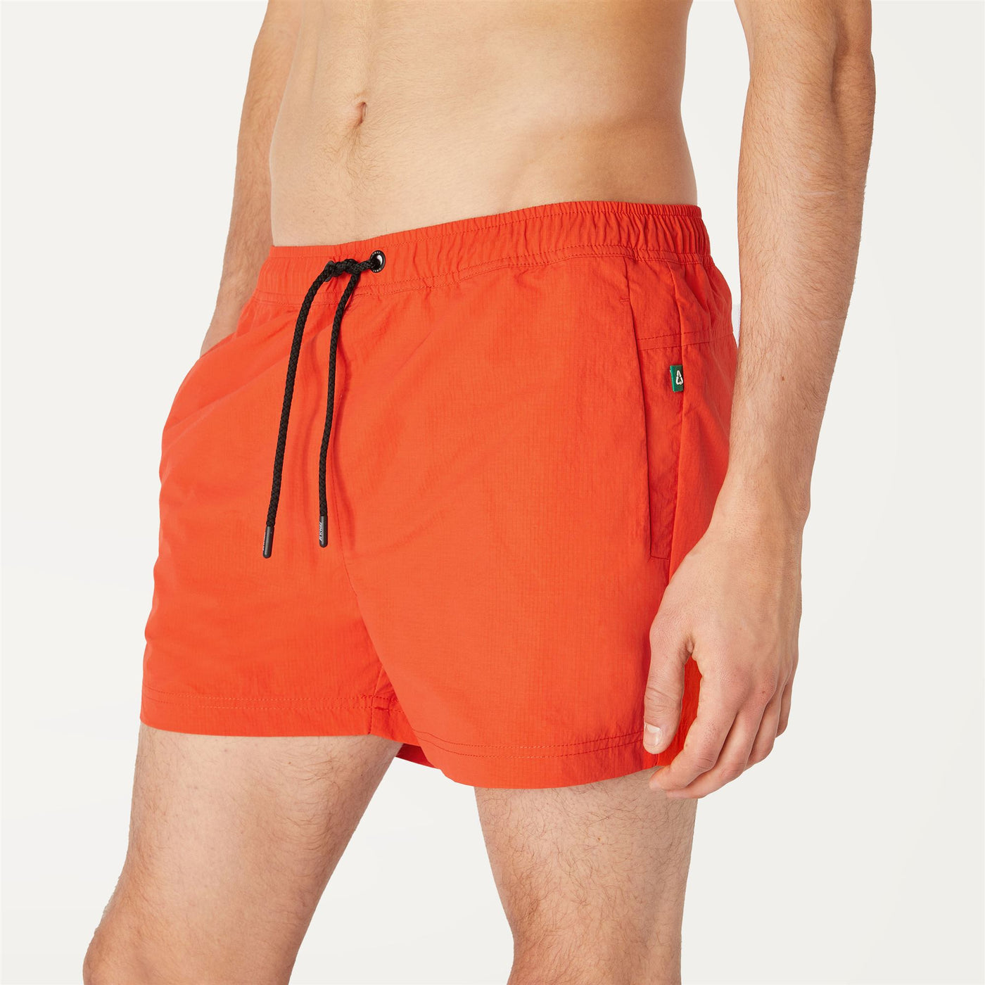 Bathing Suits Man LE VRAI 2.1 AMIABLE OLY Swimming Trunk ORANGE Detail Double				