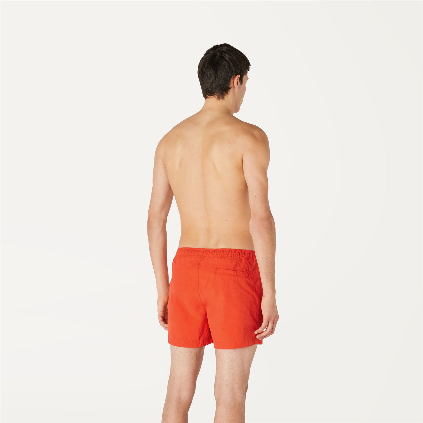 Bathing Suits Man LE VRAI 2.1 AMIABLE OLY Swimming Trunk ORANGE Dressed Front Double		