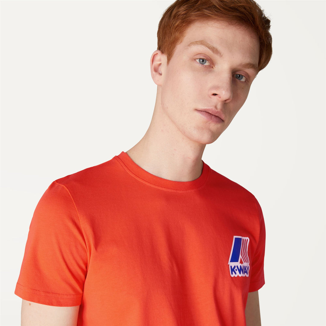 T-ShirtsTop Man PETE LOGO T-Shirt ORANGE Detail Double				