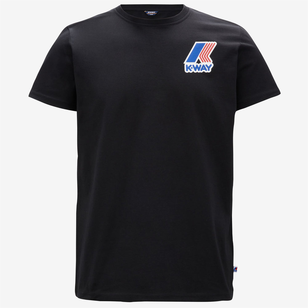 Camiseta de algodón casual para hombre en negro y gris con logo main
