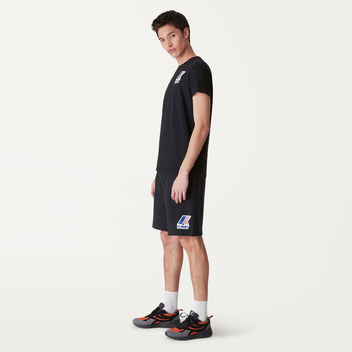 Camiseta de algodón casual para hombre en negro y gris con logo 4